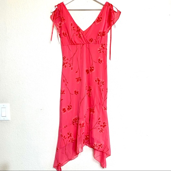 Vintage Pink Floral Ruched Midi Dress 90’s chic - Picture 10 of 16